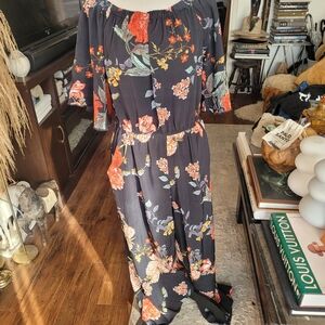 We Love Fashion Floral Off-Shoulder Jumpsuit
